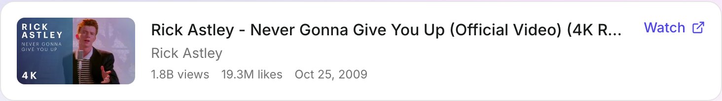 The analyzed video: Rick Astley — Never Gonna Give You Up, 1.8B views